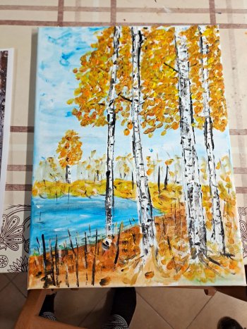 Maľba akrylom - jeseň